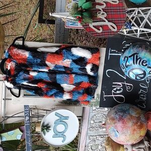 Funky fun vibes Faux Fur vest